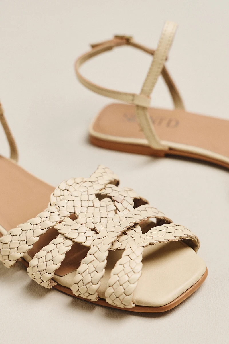 Silent D Dessma Woven Ankle-Strap Sandals