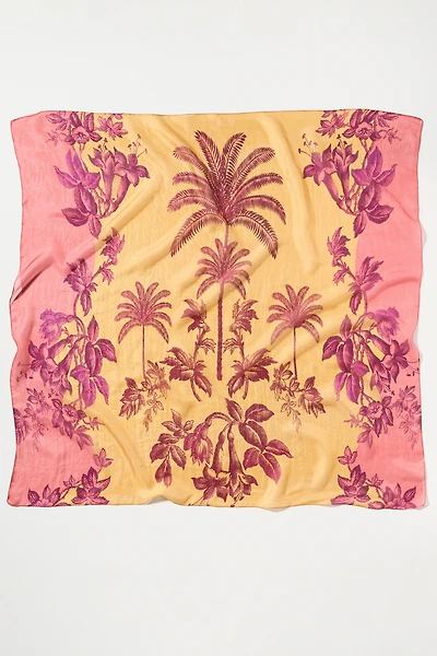 Celandine Large Printed Silk Scarf
