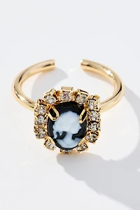 Cameo Bling Cocktail Ring