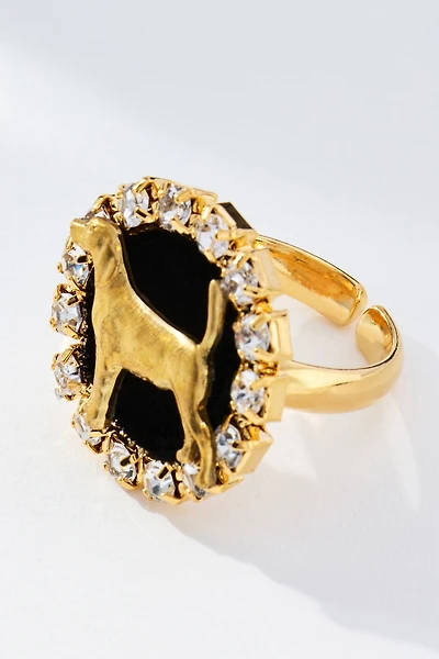 Dog Cameo Cocktail Ring