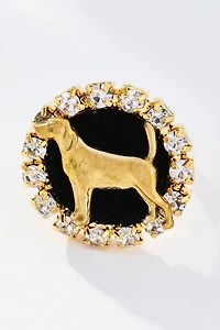 Dog Cameo Cocktail Ring