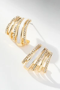 Grooved Resin Post Earrings