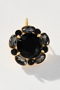 Floral Crystal Drop Earrings