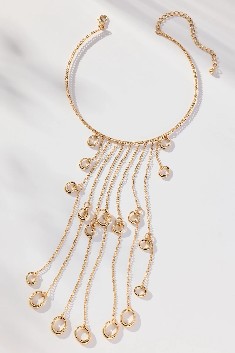 Collar Chain Loop Statement Necklace