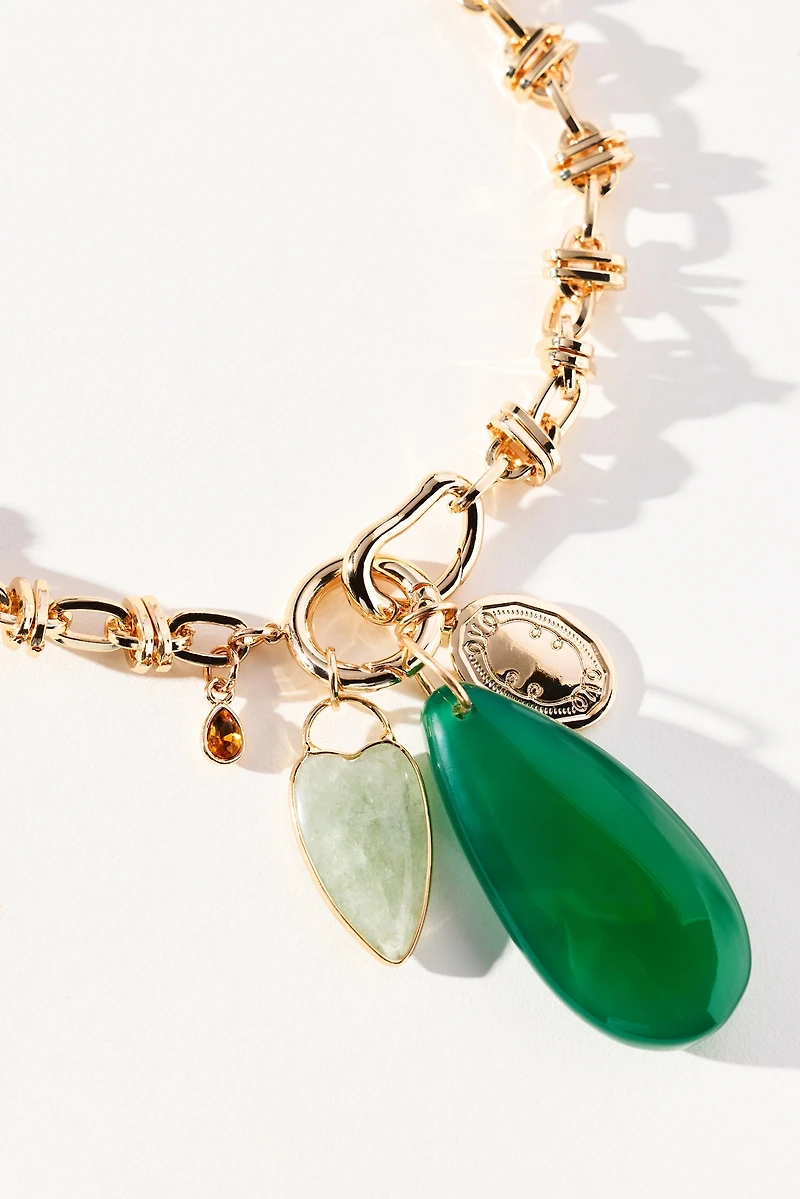Charm Cluster Pendant Necklace