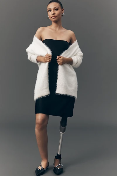 By Anthropologie Fuzzy Knit Cardigan Sweater