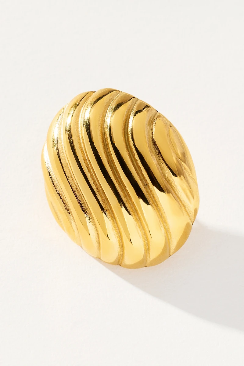 Grooved Circular Post Earrings