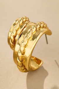 Rope Knot Hoop Earrings