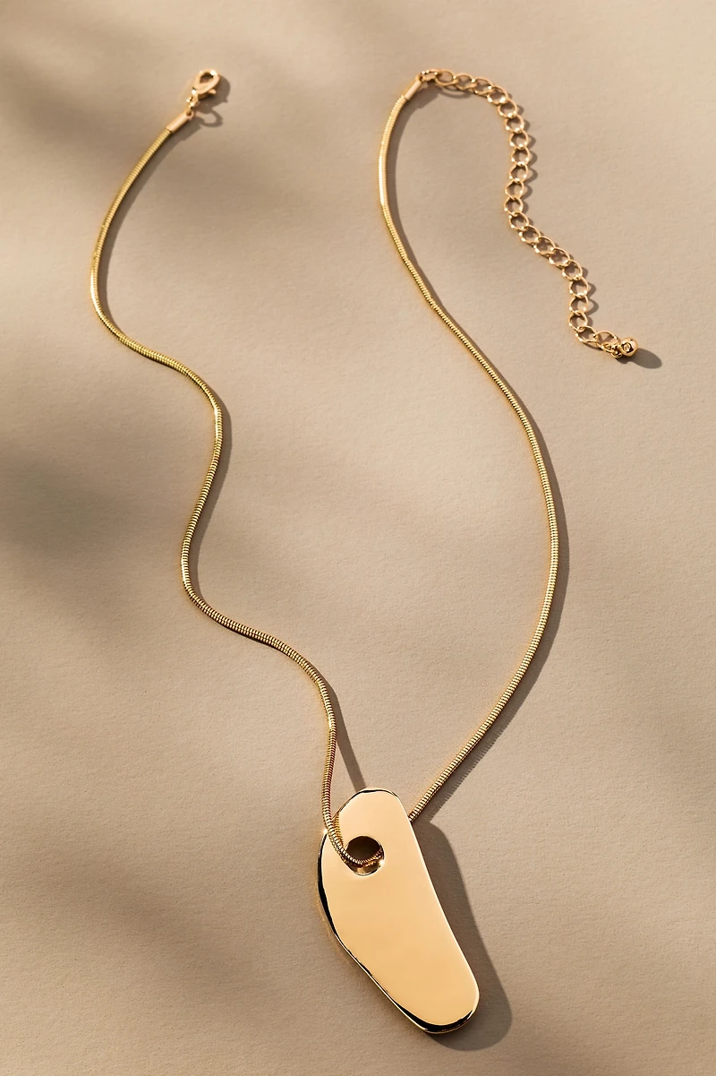 Delicate Sculptural Pendant Necklace