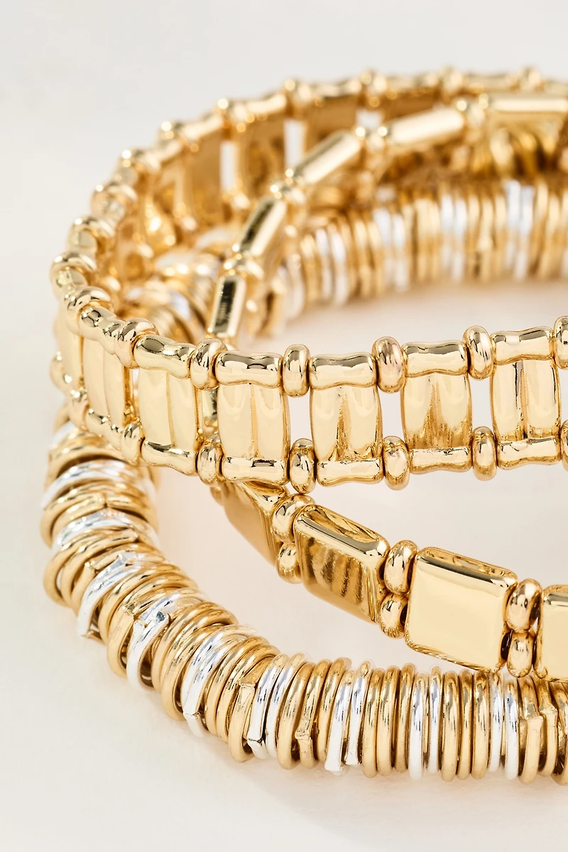 Assorted Stretch Bracelets, Set of 3