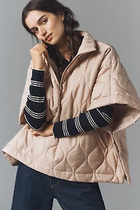 Do Everything Love Quilted Puffer Poncho