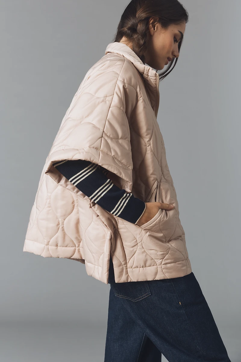 Do Everything Love Quilted Puffer Poncho