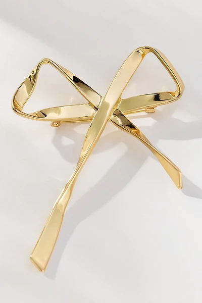 Metal Bow Brooch