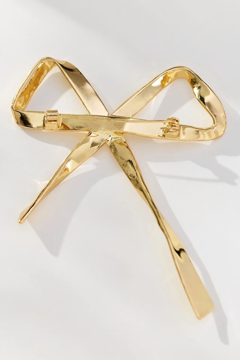 Metal Bow Brooch