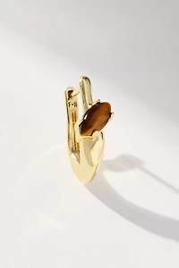 F+H Studios Modernist Gemstone Tiger's Eye Earrings