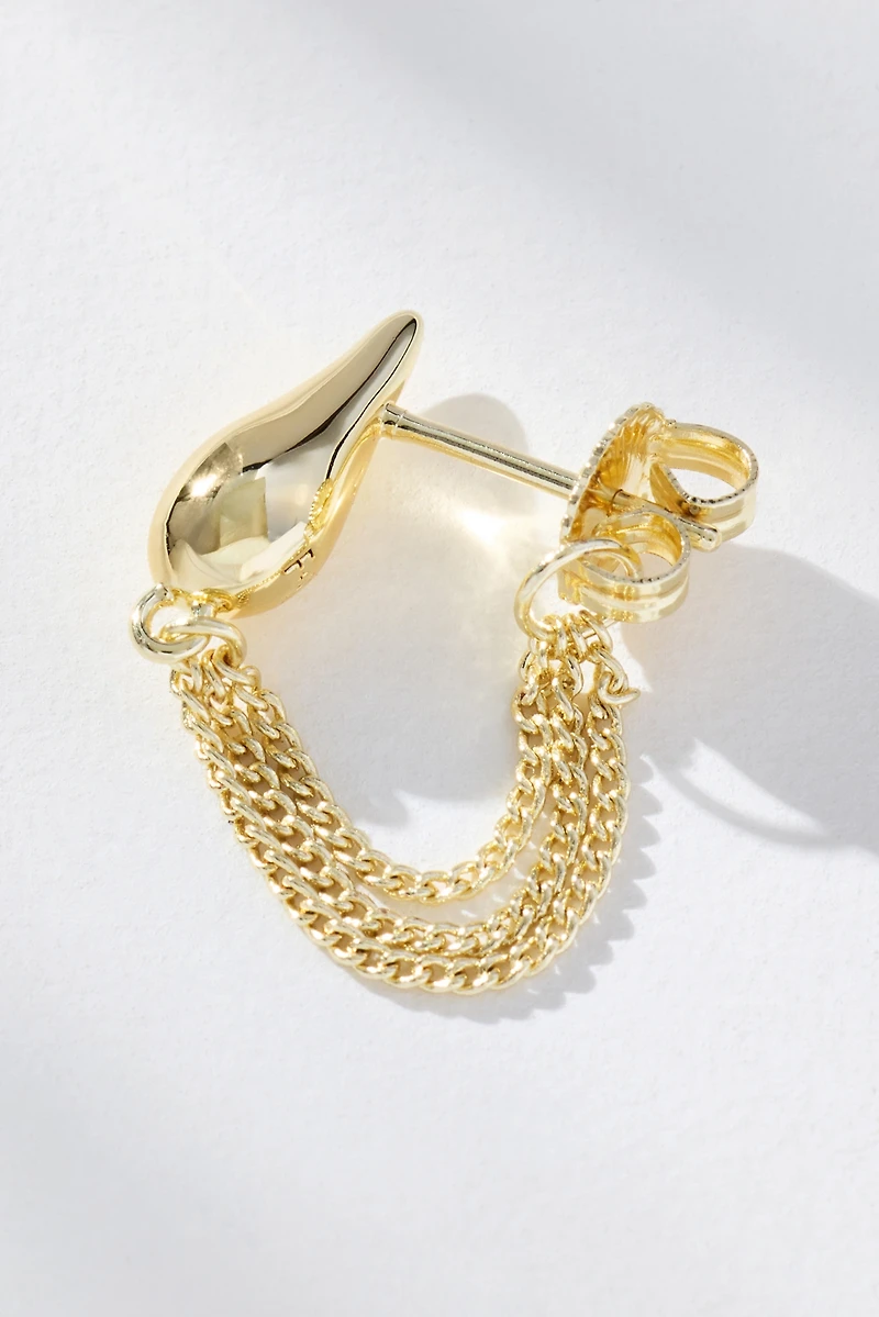 F+H Studios Rainfall Chain Stud Earrings