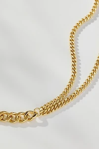 F+H Studios Double-Curb Chain Choker Necklace