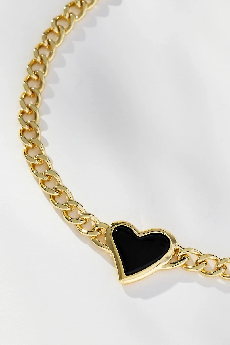 F+H Studios Whitney Heart Choker Necklace