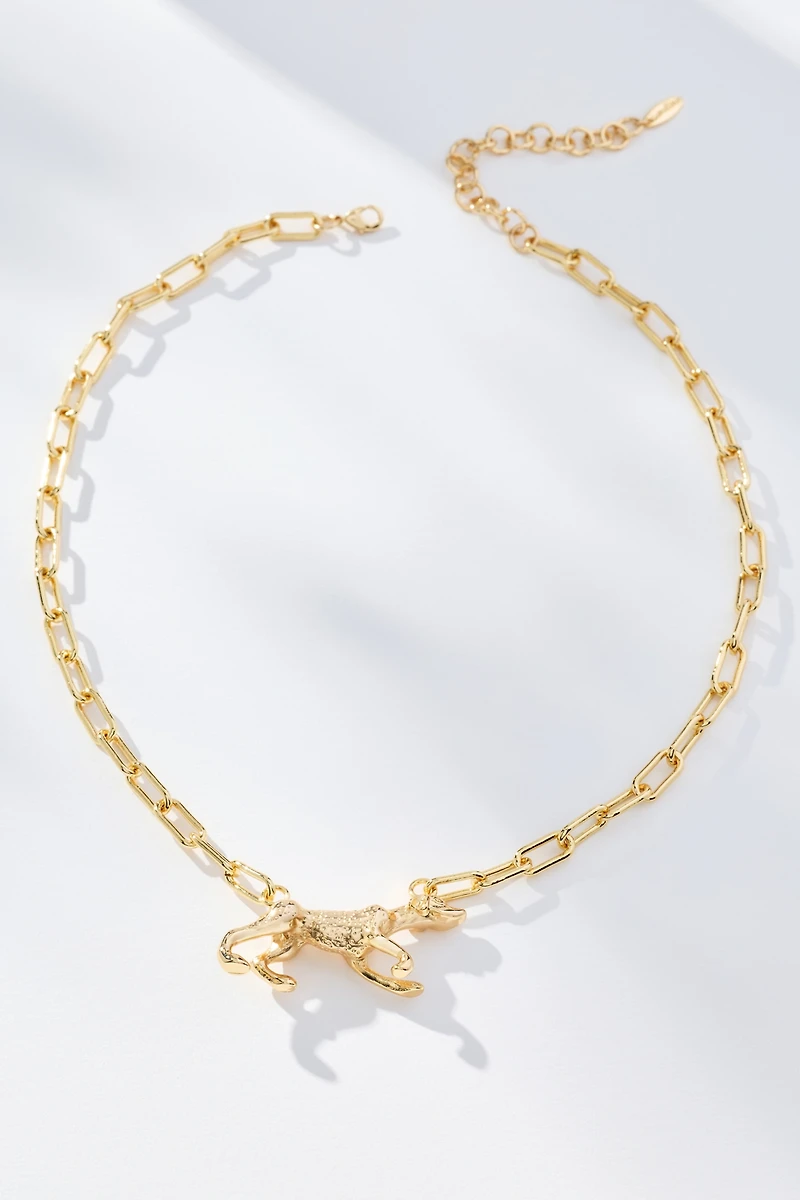 Pup Pendant Chain Necklace