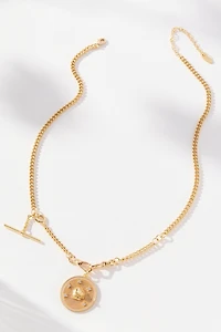 Dog Coin Crystal Necklace