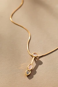 Delicate Crystal Drop Necklace
