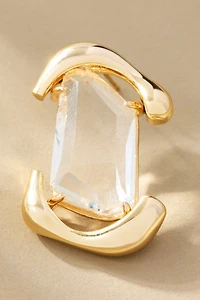 Framed Crystal Drop Earrings