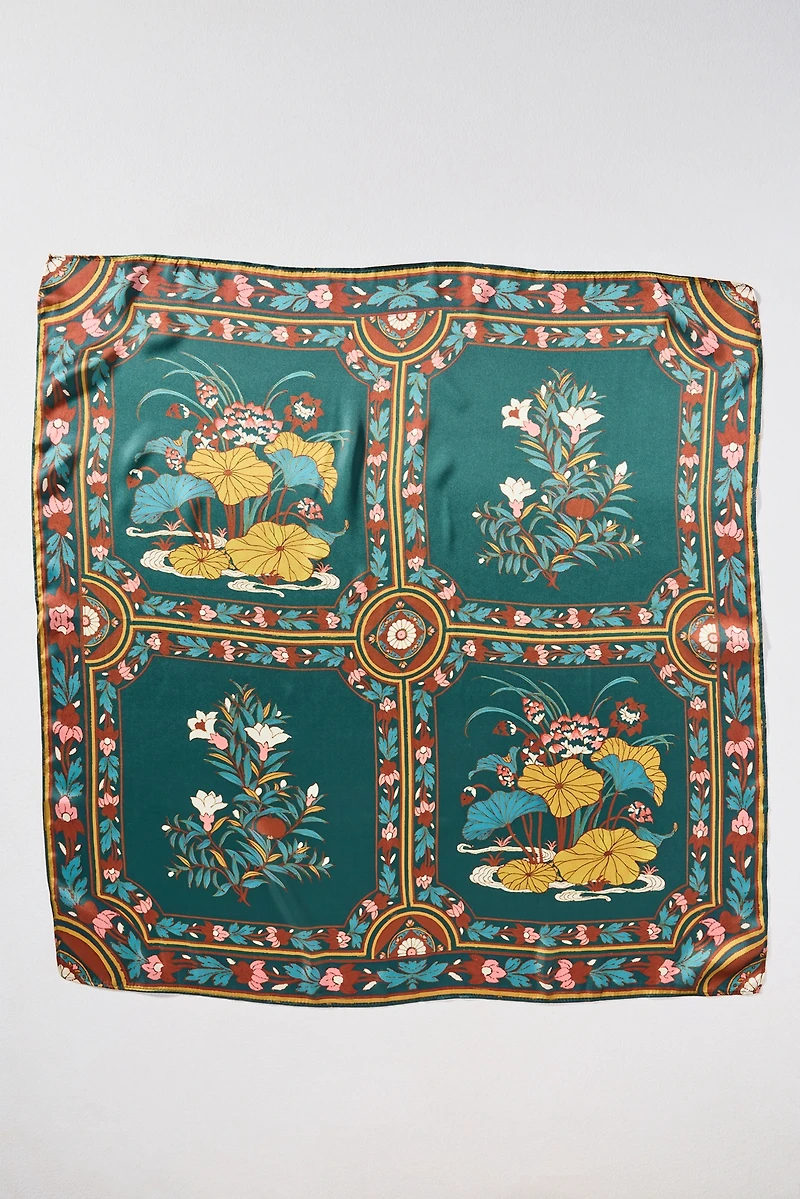 Silky Printed Hair Scarves, Set of 2