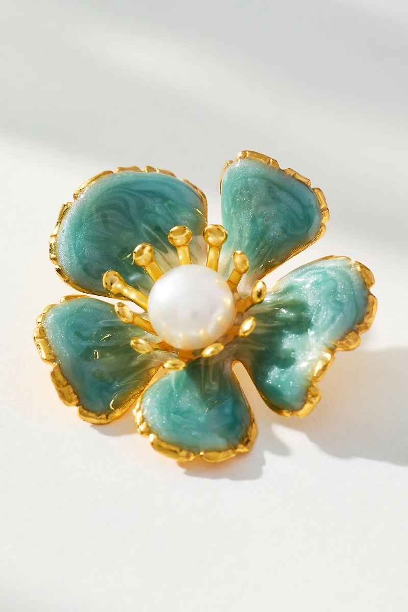 The Pink Reef Floral Post Earrings