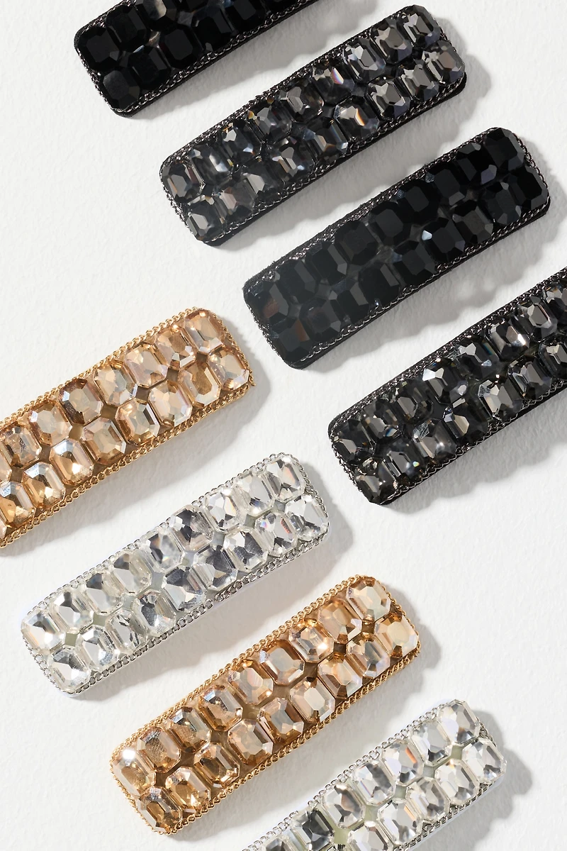 Gem Barrettes, Set of 4