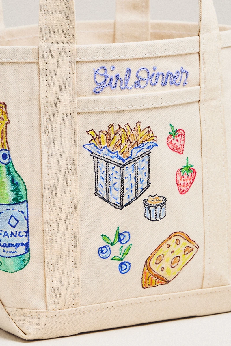 Maker / Scholar Hand-Painted Canvas Tote