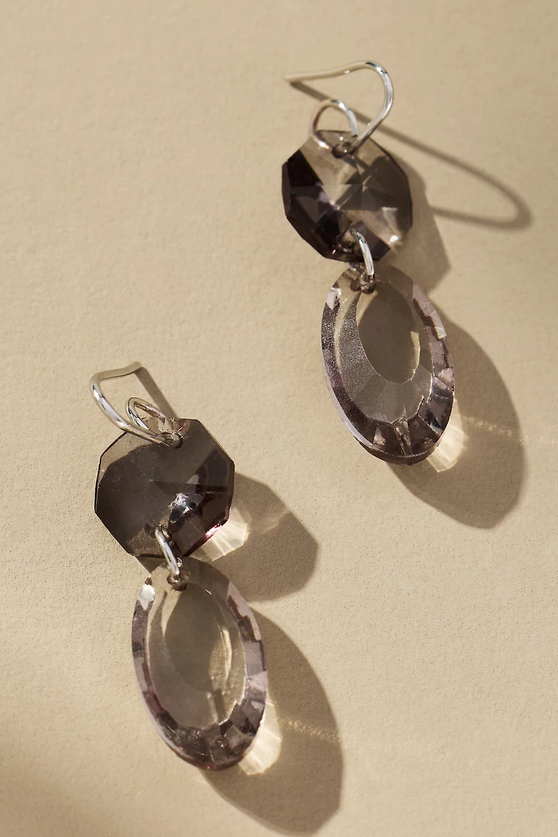 Clear Crystal Drop Earrings