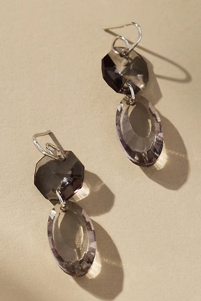 Clear Crystal Drop Earrings