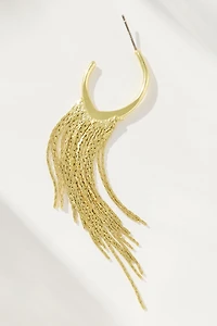 Drippy Fringe Statement Drop Earrings