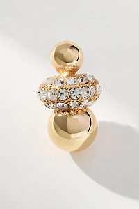 Mixed Crystal Drop Earrings