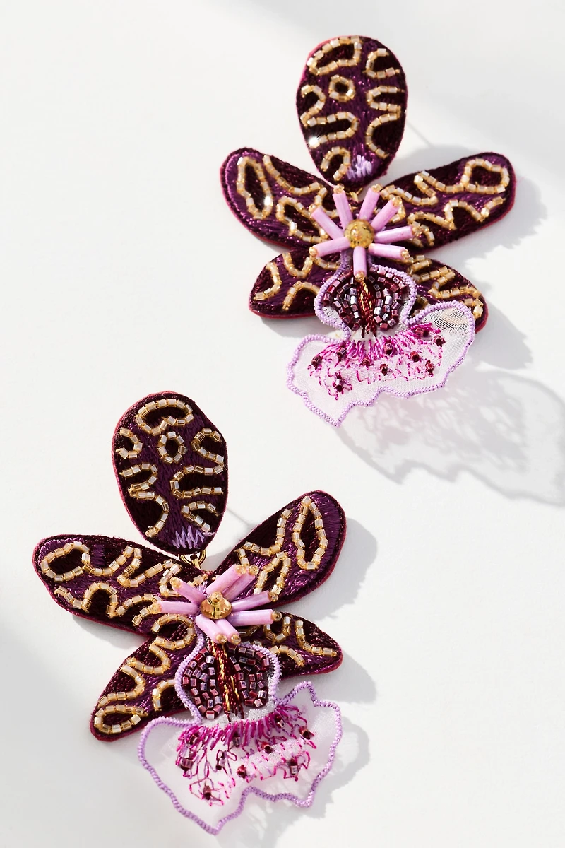 Mignonne Gavigan Luxe Spotted Orchid Earrings