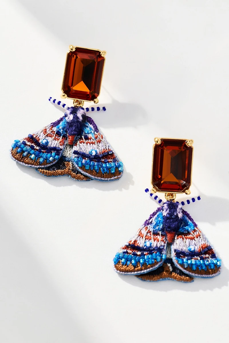 Mignonne Gavigan Purple Moth Earrings