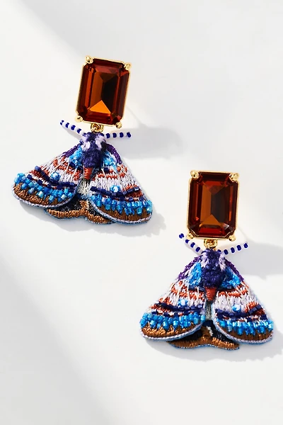 Mignonne Gavigan Purple Moth Earrings
