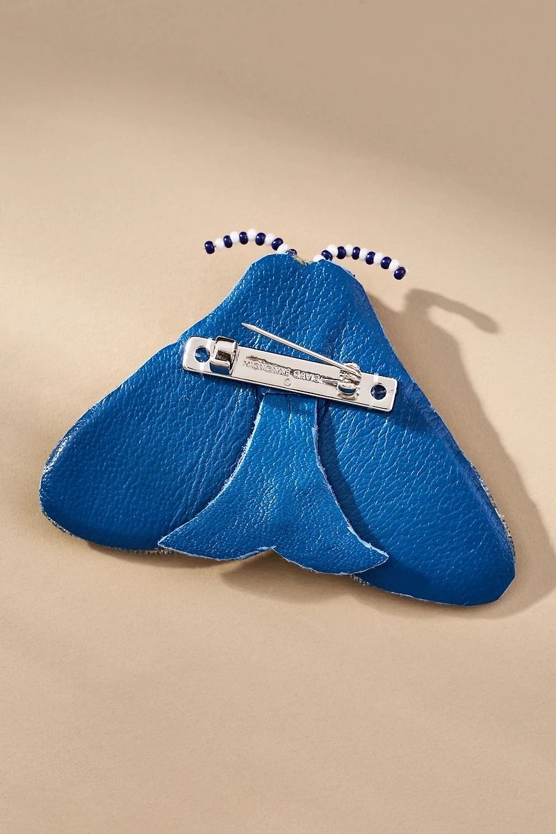 Mignonne Gavigan Purple Moth Brooch