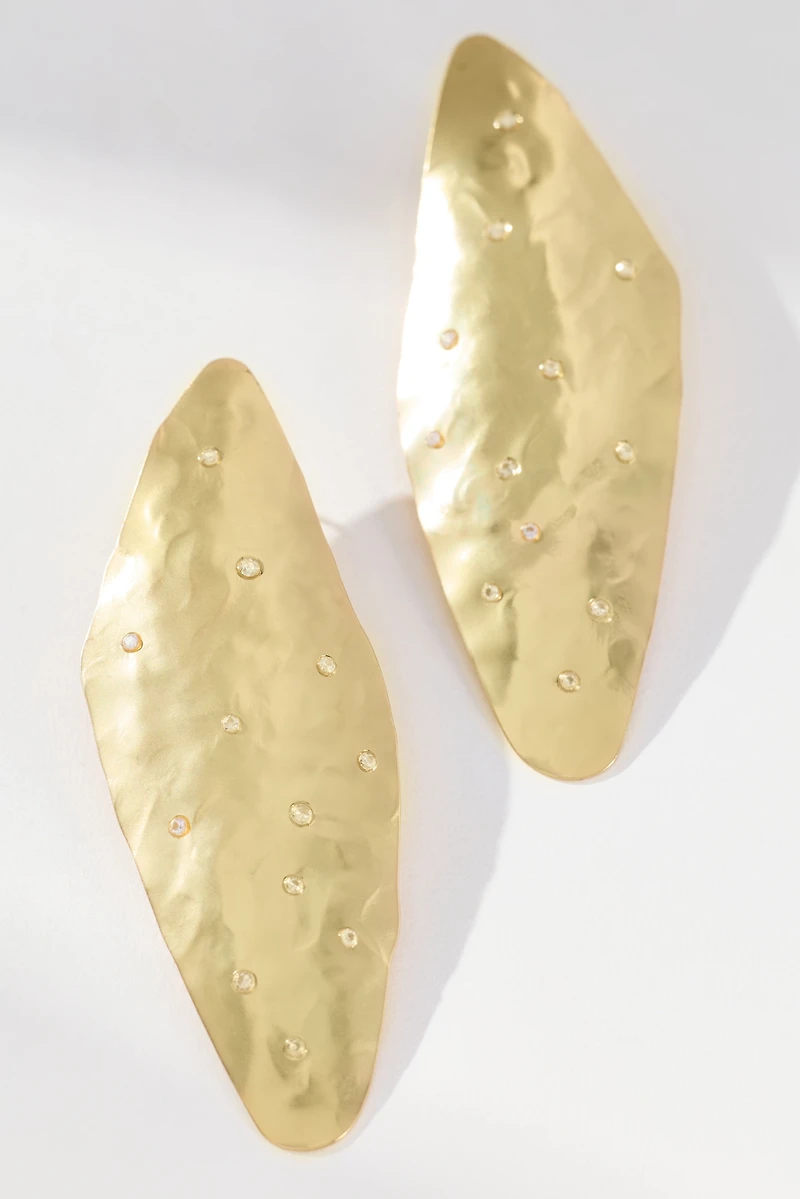 Mod Hammered Drop Earrings