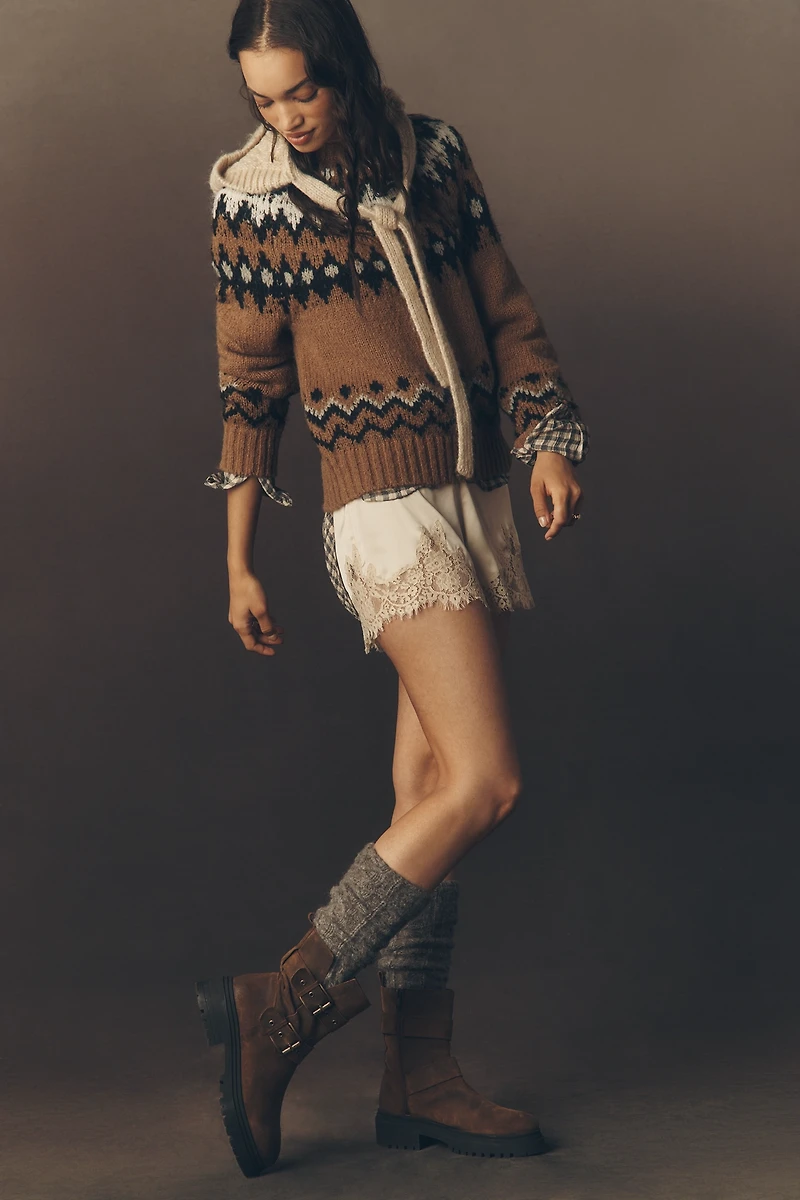 Lemon Cable-Knit Leg Warmers