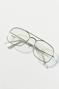 I-SEA Oversized Metal Aviator Bluelight Readers