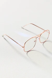 I-SEA Oversized Metal Aviator Bluelight Readers