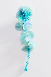 Paillette Floral Drop Earrings