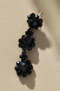 Beaded Floral Drop Earrings