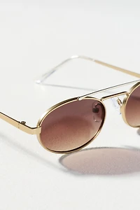 I-SEA Slim Mixed Metal Sunglasses
