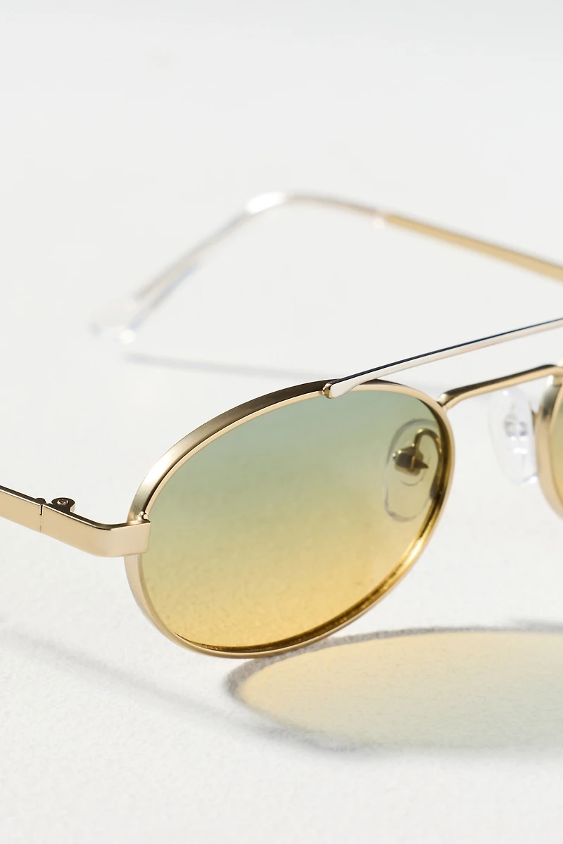 I-SEA Slim Mixed Metal Sunglasses