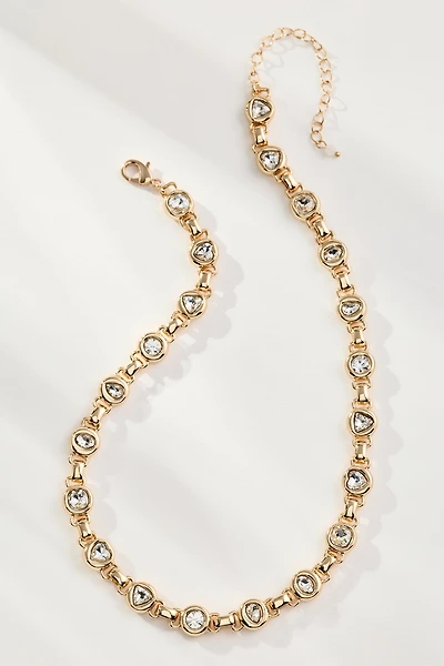Round Bezel Crystal Necklace