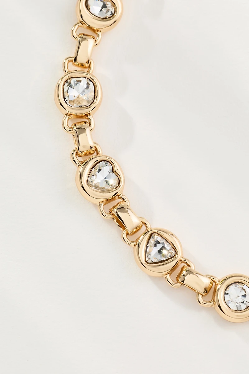 Round Bezel Crystal Necklace