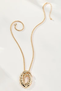 Glitz Swirl Pendant Necklace