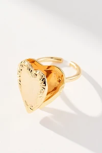Embellished Heart Cocktail Ring